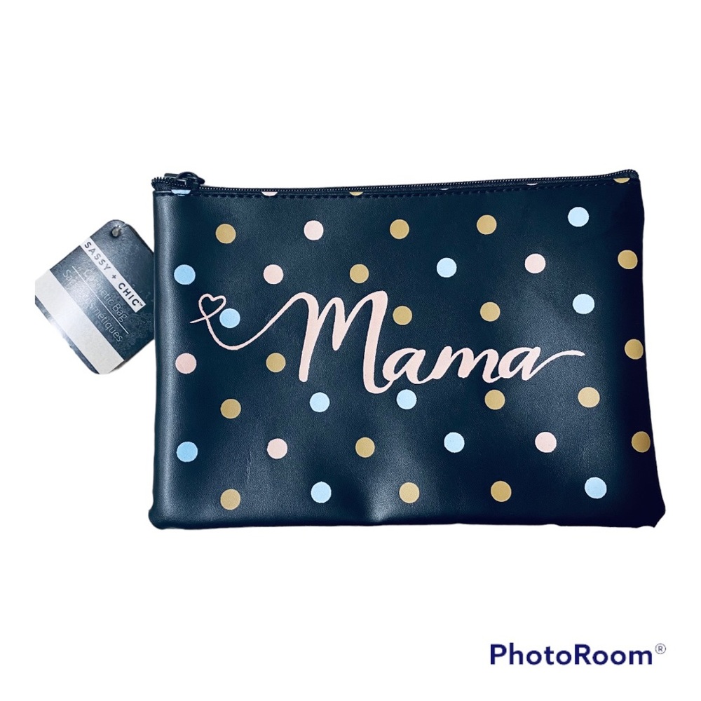 NWT Sassy & Chic MAMA makeup cosmetic zippered bag pouch